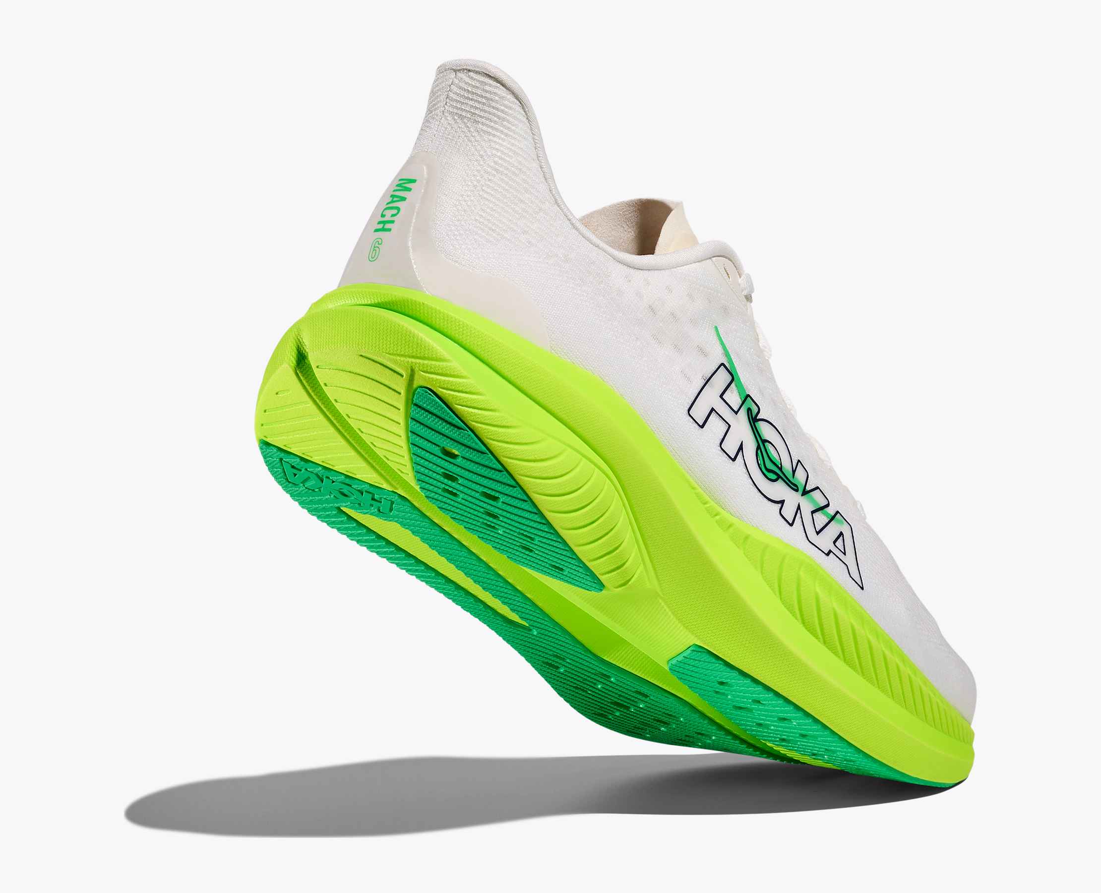 Men's Mach 6 - white / neon lime